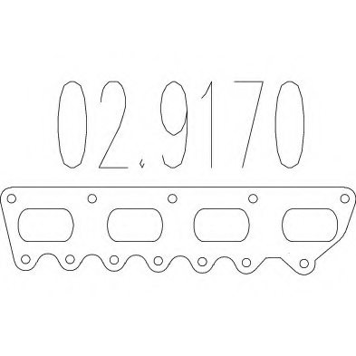 MTS 02.9170 Gasket, exhaust pipe